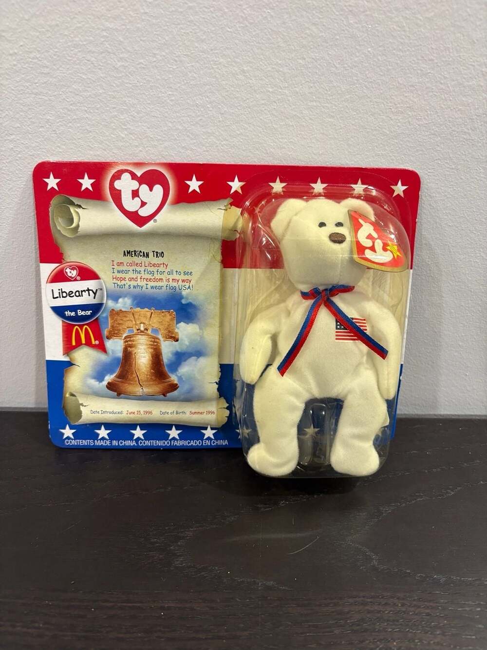 Ty Beanie Babies Libearty The Bear McDonald's Sealed